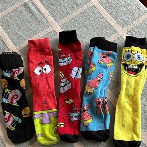 SpongeBob SquarePants Colorful Character Socks Set